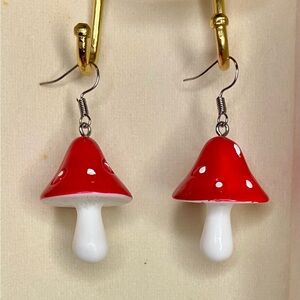 Large mushroom earrings
